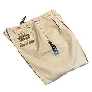 Foundry Mens 48x30 Worry Free Khaki Pants  Comfort Stretch Wrinkle Free Work New